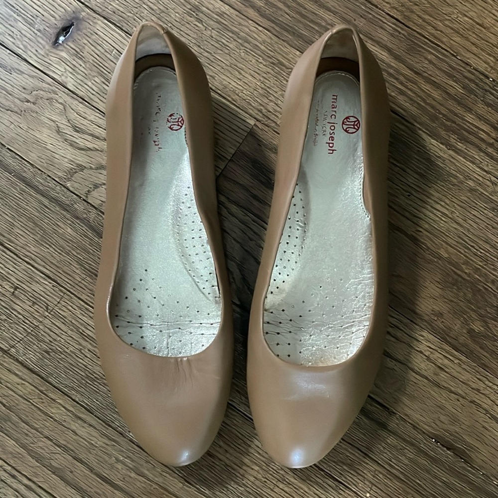 Marc Joseph tan ballet flats